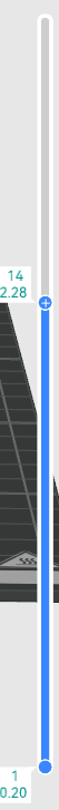 Layer preview vertical slider in slicer software showing layer height
